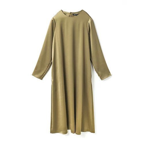 【ミズイロ インド/mizuiro ind】のAラインワンピース インテリア・キッズ・メンズ・レディースファッション・服の通販 founy(ファニー) 　ファッション　Fashion　レディースファッション　Fashion for Women　ワンピース　Dresses　Aラインワンピース・フレアシルエット　A-Line Dresses / Flared Silhouette Dresses　オケージョン　Occasion Wear　カーディガン　Cardigan, Knitwear　サテン　Satin, Glossy Fabric　ベスト　Vest, Waistcoat　エレガント 上品　Elegant　ベージュ|ID: prp329100004775634 ipo3291000000034618332