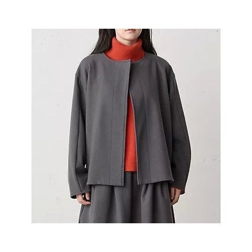 【ミディウミ/MidiUmi】のフランネルタッチノーカラージャケット インテリア・キッズ・メンズ・レディースファッション・服の通販 founy(ファニー) 　ファッション　Fashion　レディースファッション　Fashion for Women　アウター　Coat / Outerwear Collection　レディースジャケット・軽アウター　Jackets　ノーカラージャケット / シンプル上品コーデ　Collarless Jackets　おすすめ　Recommended / Our Picks　ジャケット　Jacket, Outerwear　セットアップ　Set-Up, Coordinated Outfit　フロント　Front, Front Design　ベスト　Vest, Waistcoat　グレー|ID: prp329100004775776 ipo3291000000034620554