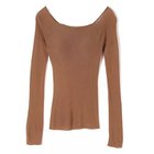 【ナイスナイスモーメント/NICENICE MOMENT】の【SPURSHOP別注】カシミヤ混カップつき 美ニットトップス ロングスリーブ CORAL BEIGE|ID: prp329100004776504 ipo3291000000036255048