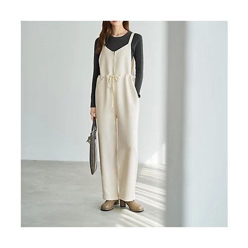 【スタイルデリ/STYLE DELI】のフロントVライン厚地ツイルサロペット インテリア・キッズ・メンズ・レディースファッション・服の通販 founy(ファニー) 　ファッション　Fashion　レディースファッション　Fashion for Women　ワンピース　Dresses　サロペット&オールインワン　Dungarees & Jumpsuit Styles　春　Spring　サロペット　Overalls, Salopette　シルバー　Silver, Metallic Silver　シンプル　Simple, Minimal　ストレート　Straight, Straight Cut　スリット　Slit, Slit Detail　定番　Standard, Basic Item　パターン　Pattern, Design Print　パーカー　Hoodie, Parka　フロント　Front, Front Design　ポケット　Pocket, Pocket Detail　ループ　Loop, Loop Knit　ワイド　Wide, Wide Fit　冬　Winter / This Winter　A/W・秋冬　Autumn/Winter　エクリュ|ID: prp329100004776516 ipo3291000000034627298