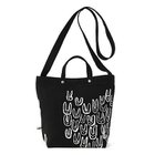 【ミナ ペルホネン/mina perhonen】の【SPURSHOP別注】ショルダーストラップ&ドリンクホルダーつきトートバッグ"palmier" BLACK|ID: prp329100004776519 ipo3291000000034627317