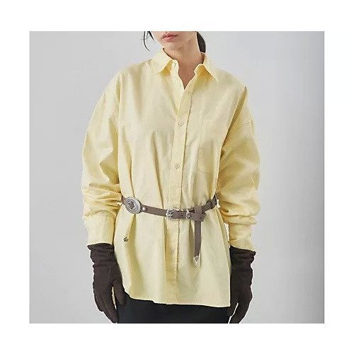 【ウィムガゼット/Whim Gazette】の刺繍オックスフォードシャツ インテリア・キッズ・メンズ・レディースファッション・服の通販 founy(ファニー) 　ファッション　Fashion　レディースファッション　Fashion for Women　トップス・カットソー　Cut & Sew Tops　シャツ・ブラウス・オフィスカジュアル　Elegant Blouses & Button-Ups　イエロー　Yellow　オックス　Oxford Fabric　シンプル　Simple, Minimal　トレンド　Trend, Trending Now　定番　Standard, Basic Item　バランス　Balance, Style Balance　リラックス　Relax, Relaxed Fit　エレガント 上品　Elegant　2026年　2026　イエロー|ID: prp329100004777335 ipo3291000000034639074