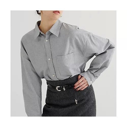 【ウィムガゼット/Whim Gazette】の刺繍オックスフォードシャツ インテリア・キッズ・メンズ・レディースファッション・服の通販 founy(ファニー) 　ファッション　Fashion　レディースファッション　Fashion for Women　トップス・カットソー　Cut & Sew Tops　シャツ・ブラウス・オフィスカジュアル　Elegant Blouses & Button-Ups　イエロー　Yellow　オックス　Oxford Fabric　シンプル　Simple, Minimal　トレンド　Trend, Trending Now　定番　Standard, Basic Item　バランス　Balance, Style Balance　リラックス　Relax, Relaxed Fit　エレガント 上品　Elegant　2026年　2026　グレー|ID: prp329100004777335 ipo3291000000034639076