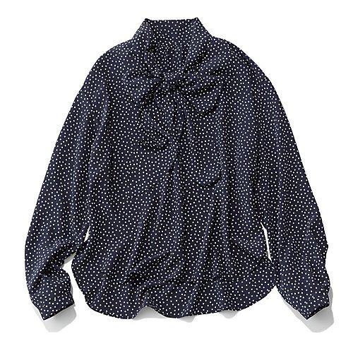 【エムセブンデイズ/M7days】の【とろみ】【洗える】エレガントドット柄ボウタイブラウス インテリア・キッズ・メンズ・レディースファッション・服の通販 founy(ファニー) https://founy.com/ ファッション Fashion レディースファッション Fashion for Women トップス・カットソー Cut & Sew Tops シャツ・ブラウス・オフィスカジュアル Elegant Blouses & Button-Ups とろみ Fluid, Flowy Fabric エレガント 上品 Elegant カーディガン Cardigan, Knitwear ジャケット Jacket, Outerwear ドット Polka Dot, Dot Pattern 洗える Machine Washable |ID: prp329100004779379 ipo3291000000036325793