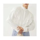 【ウィムガゼット/Whim Gazette】の【THE PAUSE】フリルショートシャツ 人気、トレンドファッション・服の通販 founy(ファニー) ファッション Fashion レディースファッション Fashion for Women トップス・カットソー Cut & Sew Tops シャツ・ブラウス・オフィスカジュアル Elegant Blouses & Button-Ups ヴィンテージ Vintage Style グラデーション Gradient, Ombre コンパクト Compact, Small Size スタンド Stand Collar, Upright Stand トレンド Trend, Trending Now フリル Frill, Ruffle フロント Front, Front Design ワーク Workwear, Utility Style 2025年 2025 2025-2026秋冬・A/W Autumn/Winter 2025–26 AW25–26 thumbnail オフホワイト|ID: prp329100004779380 ipo3291000000034664139