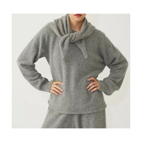 【ウィムガゼット/Whim Gazette】の【THE PAUSE】ファーニットスカーフSET プルオーバー 人気、トレンドファッション・服の通販 founy(ファニー) 　ファッション　Fashion　レディースファッション　Fashion for Women　トップス・カットソー　Cut & Sew Tops　ニット　Knit Tops & Sweaters　カジュアルプルオーバー・ニットトップス　Pullovers & Knit Tops / Casual Pullovers　ヴィンテージ　Vintage Style　グラデーション　Gradient, Ombre　スカーフ　Scarf, Neckwear　セットアップ　Set-Up, Coordinated Outfit　フォックス　Fox, Fox Fur　ワーク　Workwear, Utility Style　おすすめ　Recommended / Our Picks　2025年　2025　2025-2026秋冬・A/W　Autumn/Winter 2025–26 AW25–26　other-2|ID: prp329100004779384 ipo3291000000034664164