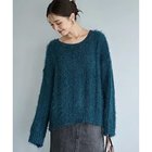 【スタイルデリ/STYLE DELI】のストライプ編みデコルテ開きシャギーニット ダークブルー|ID: prp329100004779949 ipo3291000000034673894