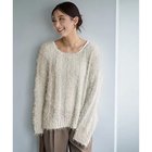 【スタイルデリ/STYLE DELI】のストライプ編みデコルテ開きシャギーニット グレージュ|ID: prp329100004779949 ipo3291000000034673896
