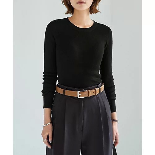 【スタイルデリ/STYLE DELI】の夢ごこちハイゲージゆるフィットトップス インテリア・キッズ・メンズ・レディースファッション・服の通販 founy(ファニー) 　ファッション　Fashion　レディースファッション　Fashion for Women　トップス・カットソー　Cut & Sew Tops　インナー　Innerwear　エアリー　Airy Texture　カットソー　Cut and Sewn Top　カーディガン　Cardigan, Knitwear　サロペット　Overalls, Salopette　ジャケット　Jacket, Outerwear　ストレート　Straight, Straight Cut　スリット　Slit, Slit Detail　定番　Standard, Basic Item　ネックレス　Necklace, Pendant Necklace　長袖　Long Sleeve, Full Sleeve　フィット　Fit, Slim Fit　フォルム　Silhouette, Form　ベスト　Vest, Waistcoat　メランジ　Melange, Mixed Yarn　A/W・秋冬　Autumn/Winter　ブラック|ID: prp329100004780053 ipo3291000000036048658