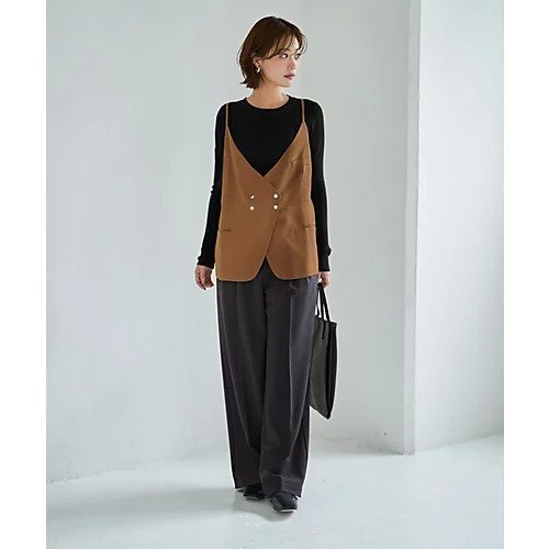 【スタイルデリ/STYLE DELI】の夢ごこちハイゲージゆるフィットトップス 人気、トレンドファッション・服の通販 founy(ファニー) 　ファッション　Fashion　レディースファッション　Fashion for Women　トップス・カットソー　Cut & Sew Tops　インナー　Innerwear　エアリー　Airy Texture　カットソー　Cut and Sewn Top　カーディガン　Cardigan, Knitwear　サロペット　Overalls, Salopette　ジャケット　Jacket, Outerwear　ストレート　Straight, Straight Cut　スリット　Slit, Slit Detail　定番　Standard, Basic Item　ネックレス　Necklace, Pendant Necklace　長袖　Long Sleeve, Full Sleeve　フィット　Fit, Slim Fit　フォルム　Silhouette, Form　ベスト　Vest, Waistcoat　メランジ　Melange, Mixed Yarn　A/W・秋冬　Autumn/Winter　other-3|ID: prp329100004780053 ipo3291000000036048661