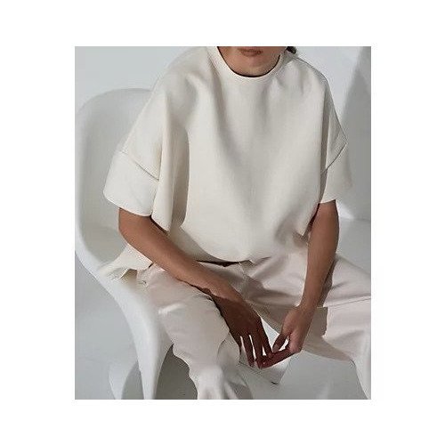 【コグ ザビッグスモーク/COGTHEBIGSMOKE】のNOA T SHIRT 人気、トレンドファッション・服の通販 founy(ファニー) 　ファッション　Fashion　レディースファッション　Fashion for Women　トップス・カットソー　Cut & Sew Tops　シャツ・ブラウス・オフィスカジュアル　Elegant Blouses & Button-Ups　ロングTシャツ・Tシャツ　Longline T-Shirts & Tees　ストレッチ　Stretch, Stretchy Fabric　スリーブ　Sleeve, Long Sleeve / Short Sleeve　ハーフ　Half, Half-Length　バランス　Balance, Style Balance　フォルム　Silhouette, Form　ワイド　Wide, Wide Fit　夏　Summer　other-2|ID: prp329100004780655 ipo3291000000034874862