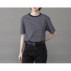 【スローン/SLOANE】の72/2コットン天竺 マイクロボーダーTシャツ ネイビー×細ホワイト|ID: prp329100004780659 ipo3291000000036277369