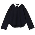 【エムセブンデイズ/M7days】の襟つき2WAYトップス 人気、トレンドファッション・服の通販 founy(ファニー) ファッション Fashion レディースファッション Fashion for Women トップス・カットソー Cut & Sew Tops 洗える Machine Washable カットソー Cut and Sewn Top シルケット Silket, Silky Cotton シンプル Simple, Minimal ストレッチ Stretch, Stretchy Fabric エレガント 上品 Elegant ビジネス 仕事 通勤 Business / Work / Commuting thumbnail ネイビー|ID: prp329100004780668 ipo3291000000034684600