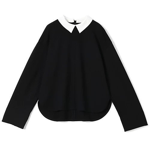 【エムセブンデイズ/M7days】の襟つき2WAYトップス インテリア・キッズ・メンズ・レディースファッション・服の通販 founy(ファニー) 　ファッション　Fashion　レディースファッション　Fashion for Women　トップス・カットソー　Cut & Sew Tops　洗える　Machine Washable　カットソー　Cut and Sewn Top　シルケット　Silket, Silky Cotton　シンプル　Simple, Minimal　ストレッチ　Stretch, Stretchy Fabric　エレガント 上品　Elegant　ビジネス 仕事 通勤　Business / Work / Commuting　ブラック|ID: prp329100004780668 ipo3291000000034684601