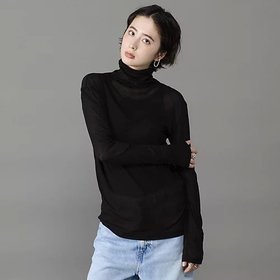 【スローン/SLOANE】 リブジャージー シアータートルネック人気、トレンドファッション・服の通販 founy(ファニー) ファッション Fashion レディースファッション Fashion for Women トップス・カットソー Cut & Sew Tops タートルネック・ハイネックトップス Turtlenecks & High-Neck Tops |ID:prp329100004780672