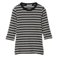 【スローン/SLOANE】のベアテレコ ボーダー5分袖クルーネック 人気、トレンドファッション・服の通販 founy(ファニー) ファッション Fashion レディースファッション Fashion for Women トップス・カットソー Cut & Sew Tops シルク Silk, 100% Silk ストレッチ Stretch, Stretchy Fabric テレコ Ribbed, Rib Stitch ボーダー Border, Stripe |ID:prp329100004780680