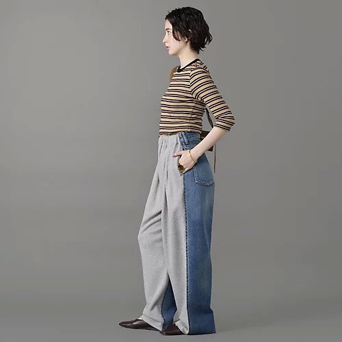 【スローン/SLOANE】のベアテレコ ボーダー5分袖クルーネック 人気、トレンドファッション・服の通販 founy(ファニー) 　ファッション　Fashion　レディースファッション　Fashion for Women　トップス・カットソー　Cut & Sew Tops　シルク　Silk, 100% Silk　ストレッチ　Stretch, Stretchy Fabric　テレコ　Ribbed, Rib Stitch　ボーダー　Border, Stripe　other-3|ID: prp329100004780680 ipo3291000000036146634