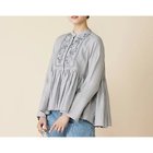 【マリリンムーン/MARILYN MOON】のcode embroidery diamond tuck blouse グレー|ID: prp329100004780685 ipo3291000000036286205