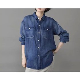 【スアデオ/suadeo】 【suadeo別注】PAYDAYインディゴシアーシャツ人気、トレンドファッション・服の通販 founy(ファニー) ファッション Fashion レディースファッション Fashion for Women トップス・カットソー Cut & Sew Tops シャツ・ブラウス・オフィスカジュアル Elegant Blouses & Button-Ups パターン Pattern, Design Print ビンテージ Vintage, Retro Style 別注 Limited Edition, Custom Order 洗える Machine Washable |ID:prp329100004780689