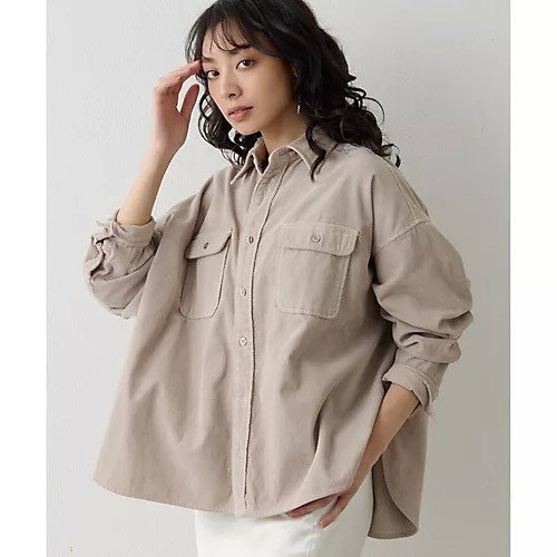 【ウィムガゼット/Whim Gazette】のコールシャツ インテリア・キッズ・メンズ・レディースファッション・服の通販 founy(ファニー) 　ファッション　Fashion　レディースファッション　Fashion for Women　トップス・カットソー　Cut & Sew Tops　シャツ・ブラウス・オフィスカジュアル　Elegant Blouses & Button-Ups　2025年　2025　2025-2026秋冬・A/W　Autumn/Winter 2025–26 AW25–26　おすすめ　Recommended / Our Picks　コーデュロイ　Corduroy, Cord Fabric　セットアップ　Set-Up, Coordinated Outfit　ヴィンテージ　Vintage Style　ベージュ|ID: prp329100004780694 ipo3291000000034684779