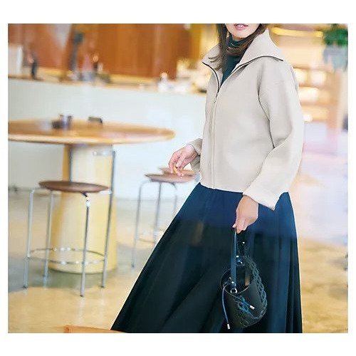 【イーバイエクラ/E by eclat】のビッグカラーニットブルゾン 人気、トレンドファッション・服の通販 founy(ファニー) 　ファッション　Fashion　レディースファッション　Fashion for Women　アウター　Coat / Outerwear Collection　ブルゾンジャケット・スポーティアウター　Blouson Jackets　トップス・カットソー　Cut & Sew Tops　ニット　Knit Tops & Sweaters　ボトム　Bottoms, Lower Wear　春　Spring　洗える　Machine Washable　other-2|ID: prp329100004780700 ipo3291000000034982066