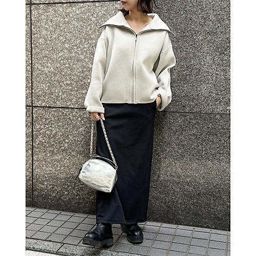 【イーバイエクラ/E by eclat】のビッグカラーニットブルゾン 人気、トレンドファッション・服の通販 founy(ファニー) 　ファッション　Fashion　レディースファッション　Fashion for Women　アウター　Coat / Outerwear Collection　ブルゾンジャケット・スポーティアウター　Blouson Jackets　トップス・カットソー　Cut & Sew Tops　ニット　Knit Tops & Sweaters　ボトム　Bottoms, Lower Wear　春　Spring　洗える　Machine Washable　other-3|ID: prp329100004780700 ipo3291000000034992089