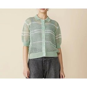 【アダワス/ADAWAS】のMESH POLO-CARDIGAN 人気、トレンドファッション・服の通販 founy(ファニー) ファッション Fashion レディースファッション Fashion for Women トップス・カットソー Cut & Sew Tops カーディガン・羽織り Layered Style Cardigans ボーダー Border, Stripe メッシュ Mesh, Net Fabric ランダム Random, Irregular 人気 Popular, Best Seller 羽織 Haori, Light Jacket |ID:prp329100004780704