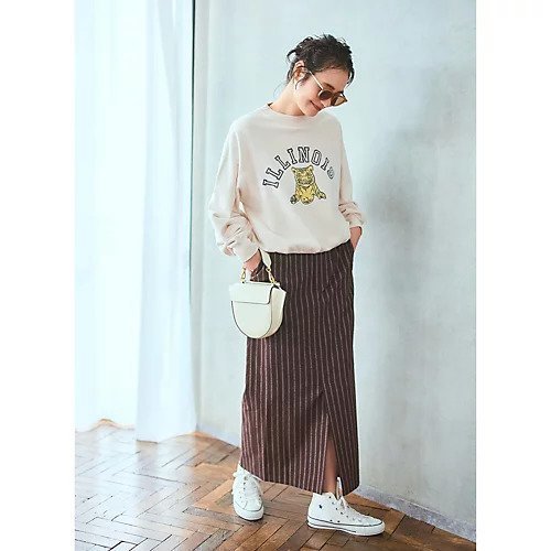 【レミレリーフ/REMI RELIEF】の【HPS別注】SP加工スーピマ裏毛クルー(ILLINOIS) 人気、トレンドファッション・服の通販 founy(ファニー) 　ファッション　Fashion　レディースファッション　Fashion for Women　スウェット / スエット　Sweatshirt, Sweatwear　スーピマ　Supima, Premium Cotton　セットアップ　Set-Up, Coordinated Outfit　プリント　Print, Printed Pattern　別注　Limited Edition, Custom Order　旅行　Travel　other-2|ID: prp329100004780708 ipo3291000000036161943