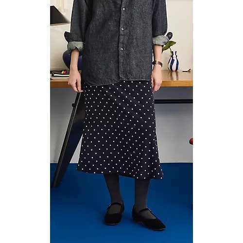 【オブラダ/Oblada】のDOT EASY SKIRT インテリア・キッズ・メンズ・レディースファッション・服の通販 founy(ファニー) 　ファッション　Fashion　レディースファッション　Fashion for Women　スカート　Skirts　バランス　Balance, Style Balance　人気　Popular, Best Seller　水玉　Polka Dot, Dot Pattern　NAVY|ID: prp329100004780726 ipo3291000000034684987