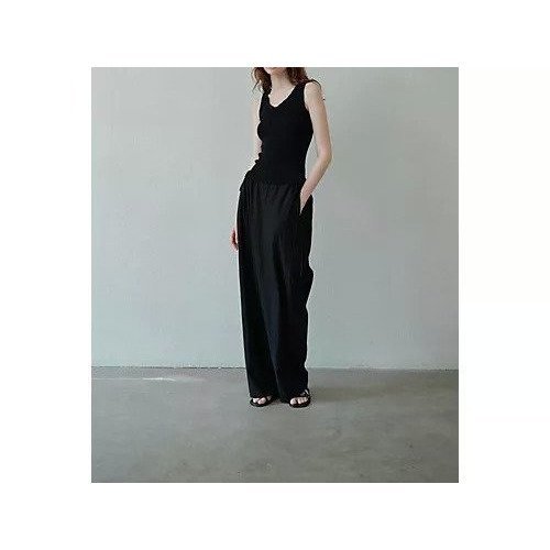 【ル/Le】のSIDE DRAWSTRING WIDE PANTS インテリア・キッズ・メンズ・レディースファッション・服の通販 founy(ファニー) 　ファッション　Fashion　レディースファッション　Fashion for Women　パンツ　Pants & Trousers　ギャザー　Gathered, Ruffled　ストリング　String, Drawstring　ドレープ　Drape, Draping Fabric　ワイド　Wide, Wide Fit　楽ちん　Easy Fit, Comfortable　BLACK|ID: prp329100004780731 ipo3291000000034685025