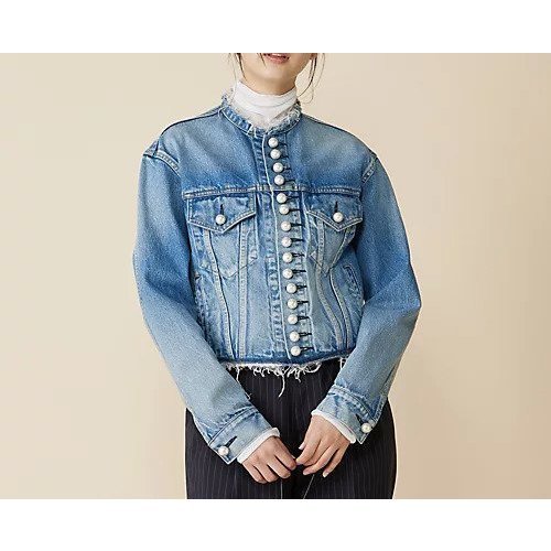 【チノ/CINOH】のDENIM PEARL BUTTON JACKET 人気、トレンドファッション・服の通販 founy(ファニー) 　ファッション　Fashion　レディースファッション　Fashion for Women　アウター　Coat / Outerwear Collection　レディースジャケット・軽アウター　Jackets　ショート　Short, Short Length　ジャケット　Jacket, Outerwear　ダメージ　Distressed, Destroyed　デニム　Denim, Jeans Material　パール　Pearl, Pearl Accent　フロント　Front, Front Design　洗える　Machine Washable　 other-1|ID: prp329100004780770 ipo3291000000034767319