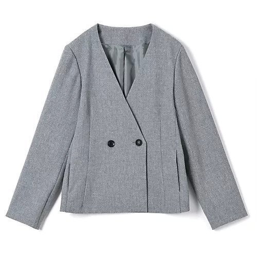 【エムセブンデイズ/M7days】のツイード風ノーカラーテーラードジャケット インテリア・キッズ・メンズ・レディースファッション・服の通販 founy(ファニー) 　ファッション　Fashion　レディースファッション　Fashion for Women　アウター　Coat / Outerwear Collection　レディースジャケット・軽アウター　Jackets　テーラードジャケット / 通勤・きれいめスタイル　Tailored Jackets & Blazers　ジャケット　Jacket, Outerwear　ツイード　Twill, Twill Weave　人気　Popular, Best Seller　グレー|ID: prp329100004780772 ipo3291000000034685257