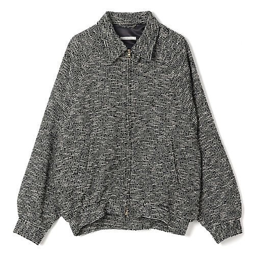 【クチュールドアダム/COUTURE D'ADAM】のSummer Tweed Drizzler JK インテリア・キッズ・メンズ・レディースファッション・服の通販 founy(ファニー) 　ファッション　Fashion　レディースファッション　Fashion for Women　アメリカン　American Style　エレガント 上品　Elegant　クラシック　Classic, Timeless Style　コレクション　Collection, Seasonal Line　ゴルフ　Golf　サマー　Summer, Summer Style　スポーツ　Sports, Activewear　ツイード　Twill, Twill Weave　ブルゾン　Blouson, Bomber Jacket　マニッシュ　Mannish, Boyish　リラックス　Relax, Relaxed Fit　夏　Summer　春　Spring　S/S・春夏　SS, Spring/Summer, Warm Season　ブラック&#215;ナチュラル|ID: prp329100004780773 ipo3291000000034685261
