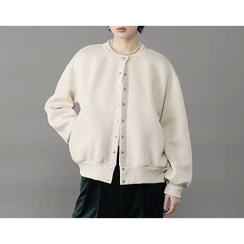【スアデオ/suadeo】のスウェット風スナップブルゾン インテリア・キッズ・メンズ・レディースファッション・服の通販 founy(ファニー) ファッション Fashion レディースファッション Fashion for Women アウター Coat / Outerwear Collection ブルゾンジャケット・スポーティアウター Blouson Jackets トップス・カットソー Cut & Sew Tops レディースパーカー・カジュアルフーディー Casual Hoodies & Sweatshirts スウェット・クルーネックトップス Sweatshirts & Crewnecks / Relaxed Fit Sweat Tops シンプル Simple, Minimal スウェット / スエット Sweatshirt, Sweatwear スリーブ Sleeve, Long Sleeve / Short Sleeve ブルゾン Blouson, Bomber Jacket ワイド Wide, Wide Fit 冬 Winter / This Winter 洗える Machine Washable 軽量 Lightweight, Ultra Light アイボリー|ID: prp329100004780777 ipo3291000000034685278