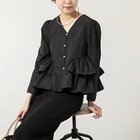 【ノーリーズソフィー/NOLLEY'S sophi】のウォッシャブルマイクロタフタティアードブラウス ブラック|ID: prp329100004780882 ipo3291000000034685821