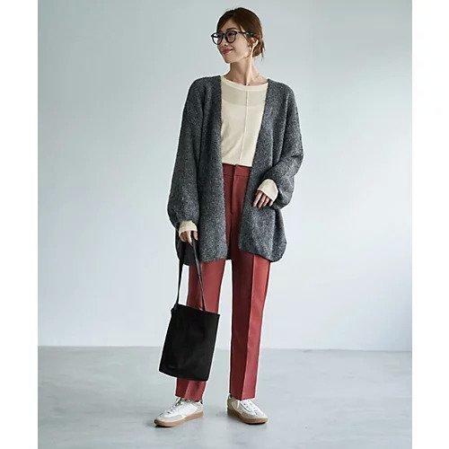 【スタイルデリ/STYLE DELI】のふんわりカーヴィーニットガウン 人気、トレンドファッション・服の通販 founy(ファニー) 　ファッション　Fashion　レディースファッション　Fashion for Women　トップス・カットソー　Cut & Sew Tops　ニット　Knit Tops & Sweaters　カットソー　Cut and Sewn Top　カーディガン　Cardigan, Knitwear　ガウン　Gown, Robe　軽量　Lightweight, Ultra Light　ジャケット　Jacket, Outerwear　スリット　Slit, Slit Detail　トッパー　Topper, Light Cardigan　長袖　Long Sleeve, Full Sleeve　パーカー　Hoodie, Parka　フォルム　Silhouette, Form　フロント　Front, Front Design　ポケット　Pocket, Pocket Detail　ミックス　Mix, Mixed Style　冬　Winter / This Winter　other-2|ID: prp329100004780891 ipo3291000000036048511