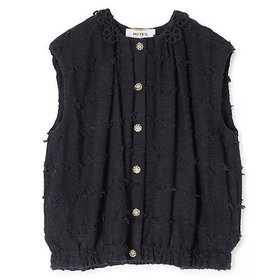 【ミュベール/MUVEIL】 フラワーモチーフツイードベストJK人気、トレンドファッション・服の通販 founy(ファニー) ファッション Fashion レディースファッション Fashion for Women アウター Coat / Outerwear Collection トップス・カットソー Cut & Sew Tops ベスト&ジレ / 重ね着スタイル Vests & Gilets 花柄・フラワープリント・モチーフ Floral Prints & Motifs / Flower Pattern Tops 2025年 2025 2025-2026秋冬・A/W Autumn/Winter 2025–26 AW25–26 ギャザー Gathered, Ruffled ツイード Twill, Twill Weave フォルム Silhouette, Form フラワー Flower, Floral ベスト Vest, Waistcoat モチーフ Motif, Design Theme レース Lace, Lace Fabric |ID:prp329100004780895