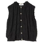 【ミュベール/MUVEIL】のフラワーモチーフツイードベストJK black|ID: prp329100004780895 ipo3291000000035676600