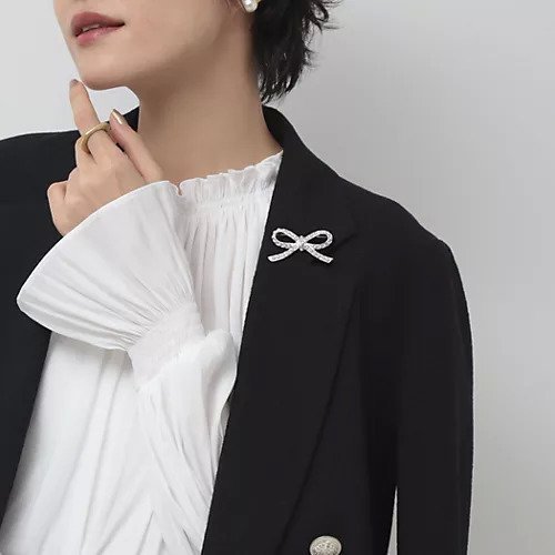 【ノーリーズ/NOLLEY'S】の【NOLLEYS goods】リボンパールブローチ 人気、トレンドファッション・服の通販 founy(ファニー) 　ファッション　Fashion　レディースファッション　Fashion for Women　おすすめ　Recommended / Our Picks　ジャケット　Jacket, Outerwear　パール　Pearl, Pearl Accent　ブローチ　Brooch, Pin Brooch　リボン　Ribbon, Bow　other-2|ID: prp329100004780903 ipo3291000000034685935