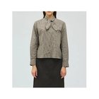 【ミズイロ インド/mizuiro ind】のチェックリボンタイシャツ ブラウン|ID: prp329100004781812 ipo3291000000034694779