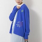 【リエミラー/Rie Miller】のハンド刺繍Vネックカーディガン ブルー|ID: prp329100004781833 ipo3291000000034694941
