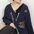 【リエミラー/Rie Miller】のハンド刺繍Vネックカーディガン ネイビー|ID: prp329100004781833 ipo3291000000034694943