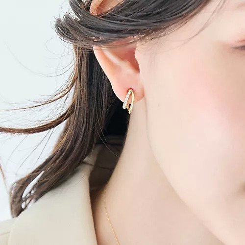 【フィービィー/phoebe】の【金属アレルギー対応】ブリリアントダブルフープセラミックピアス インテリア・キッズ・メンズ・レディースファッション・服の通販 founy(ファニー) ファッション Fashion レディースファッション Fashion for Women シンプル Simple, Minimal ビジュー Bijou, Jewel-like Accent メタル Metal, Metal Parts モチーフ Motif, Design Theme ゴールド|ID: prp329100004781850 ipo3291000000034695238