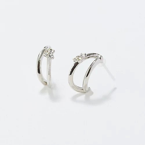 【フィービィー/phoebe】の【金属アレルギー対応】シャイニーダブルフープセラミックピアス 人気、トレンドファッション・服の通販 founy(ファニー) 　ファッション　Fashion　レディースファッション　Fashion for Women　シンプル　Simple, Minimal　バランス　Balance, Style Balance　ビジュー　Bijou, Jewel-like Accent　メタル　Metal, Metal Parts　モチーフ　Motif, Design Theme　エレガント 上品　Elegant　 other-1|ID: prp329100004781851 ipo3291000000034695249