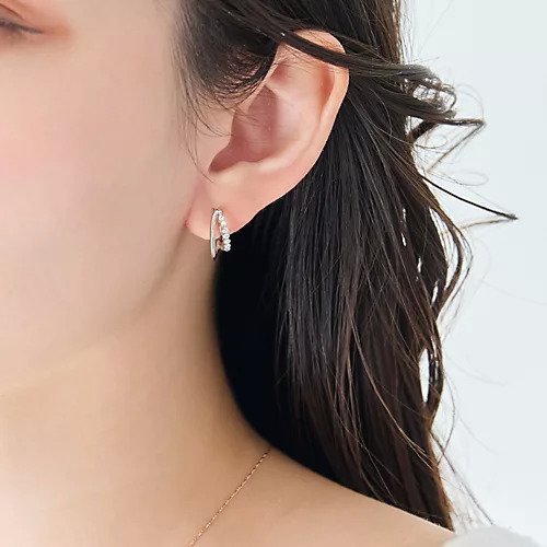 【フィービィー/phoebe】の【痛くないシリーズ/金属アレルギー対応】ブリリアントダブルフープライトフィットイヤリング インテリア・キッズ・メンズ・レディースファッション・服の通販 founy(ファニー) 　ファッション　Fashion　レディースファッション　Fashion for Women　ジュエリー　Jewelry　ファッションリング　Fashion Rings　イヤリング・フープ・ドロップタイプ　Hoop, Drop & Clip Earrings　イヤリング　Earrings　シンプル　Simple, Minimal　ビジュー　Bijou, Jewel-like Accent　メタル　Metal, Metal Parts　モチーフ　Motif, Design Theme　軽量　Lightweight, Ultra Light　シルバー|ID: prp329100004781854 ipo3291000000034695299