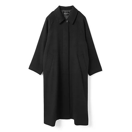 【ミズイロ インド/mizuiro ind】のウール混バルマカーンコート インテリア・キッズ・メンズ・レディースファッション・服の通販 founy(ファニー) 　ファッション　Fashion　レディースファッション　Fashion for Women　アウター　Coat / Outerwear Collection　コート・ロングコート・ピーコート　Long Coats, Peacoats & More　フロント　Front, Front Design　ベーシック　Basic, Essential　ブラック|ID: prp329100004781858 ipo3291000000034695364