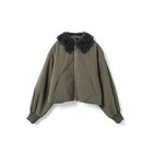 【ミズイロ インド/mizuiro ind】のボアカラーショートジャケット カーキ|ID: prp329100004781861 ipo3291000000034695423