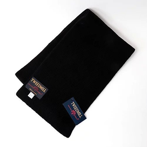 【ノーリーズ グッドマン/NOLLEY'S goodman / MEN】の【TWEEDMILL/ツイードミル】別注ウールリブマフラー25 インテリア・キッズ・メンズ・レディースファッション・服の通販 founy(ファニー) 　ファッション　Fashion　メンズファッション　Fashion for Men　軽量　Lightweight, Ultra Light　ストール　Stole, Wrap　ツイード　Twill, Twill Weave　別注　Limited Edition, Custom Order　マフラー　Scarf, Muffler　ギフト プレゼント　Gift / Present　ブラック|ID: prp329100004781864 ipo3291000000034695480