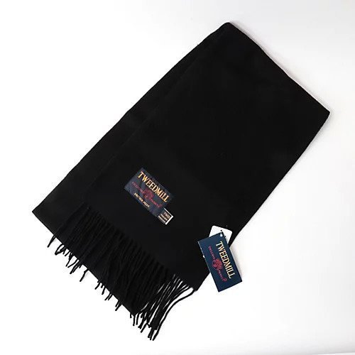 【ノーリーズ グッドマン/NOLLEY'S goodman / MEN】の【TWEEDMILL/ツイードミル】Lambswool Muffler Solid 25 インテリア・キッズ・メンズ・レディースファッション・服の通販 founy(ファニー) 　ファッション　Fashion　メンズファッション　Fashion for Men　コンパクト　Compact, Small Size　軽量　Lightweight, Ultra Light　ストール　Stole, Wrap　ツイード　Twill, Twill Weave　マフラー　Scarf, Muffler　無地　Plain, Solid Color　ギフト プレゼント　Gift / Present　ブラック|ID: prp329100004781866 ipo3291000000034695529