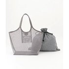 【エニー/ANY】のギンガムチェック巾着付メッシュトートバッグ グレー|ID: prp329100004783579 ipo3291000000034716394